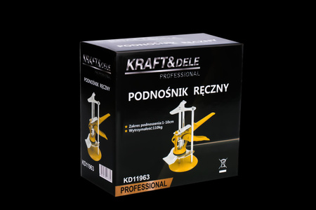 PODNOŚNIK RĘCZNY 1-10CM 110kg KD11963 - KRAFT&DELE