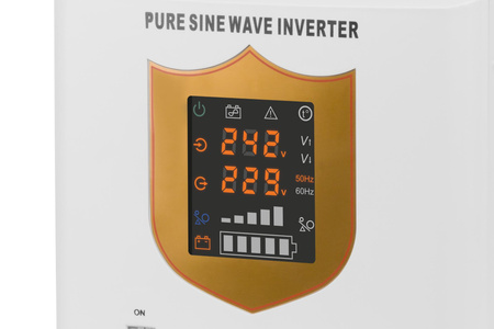 Zasilacz awaryjny KEMOT PROsinus-2000/24 przetwornica z czystym przebiegiem sinusoidalnym i funkcją ładowania 24V 230V 2000VA/1400W