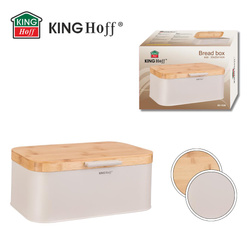 Chlebak, beżowy, z bambusową pokrywą, KINGHoff, KH-1928 KH-1928
