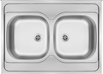 Zlewozmywak stalowy 2-komorowy - nakładany (ZM6 320N) - Deante