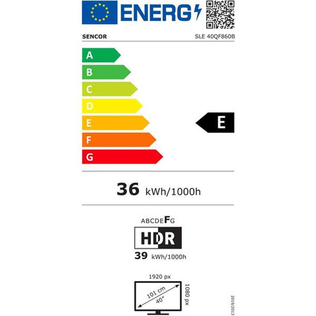 TV 40 SLE 40QF860B QLED WEBOS SMART TV SENCOR