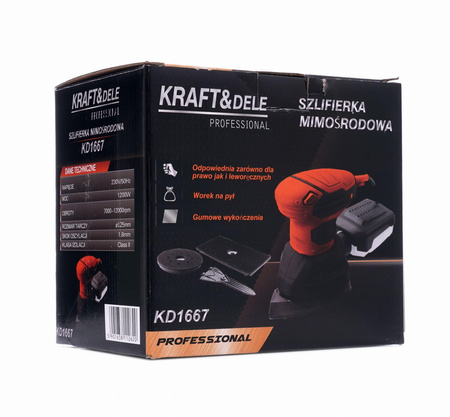 Szlifierka mimośrodowa 1200W KD1667 - KRAFT&DELE