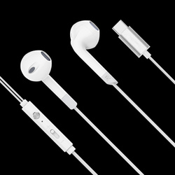 Słuchawki douszne z mikrofonem na USB-C Kruger&Matz C2 białe