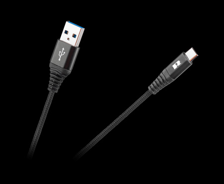 Kabel USB - USB typu C REBEL 200 cm czarny