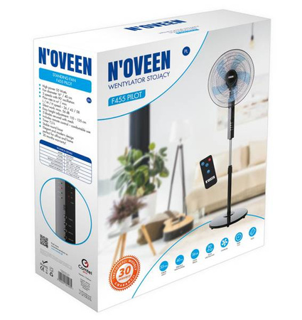 Wentylator stojący 16”/40 cm NOVEEN F455 pilot 55 Wat