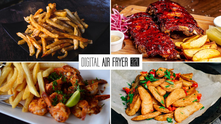 Frytkownica beztłuszczowa TEESA DIGITAL AIR FRYER 3,2L WHITE