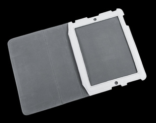 Etui dedykowane do Apple iPad 2 skóra białe naturalna