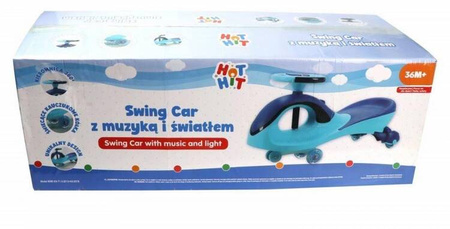 Jeździk Grawitacyjny Swing Car z muzyką i światłem różowy