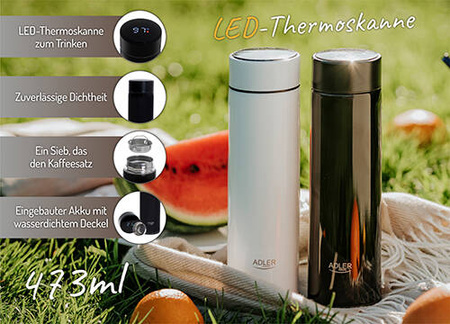 AD 4506 black Termos LED 473ml czarny