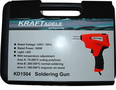 Lutownica Pistoletowa KD1504 JS700 Walizka! - KRAFT&DELE