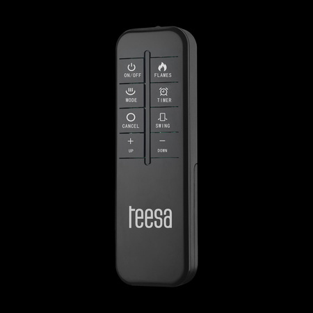 Termowentylator kolumnowy PTC Teesa z funkcją imitacji kominka