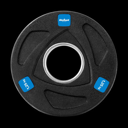Zestaw obciążeń żeliwnych gumowanych 4x1.25kg, otwór olimpijski 51mm, REBEL ACTIVE