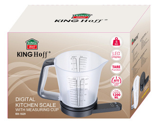 Waga kuchenna z kubkiem pomiarowym, 1,5L KINGHoff KH-1829