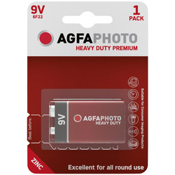 Bateria AgfaPhoto Heavy Duty 6F22 9V bl./1szt cynkowa