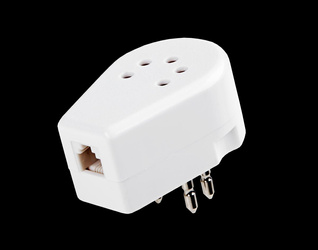 Adapter wtyku telefonicznego Belgijskiego - biały