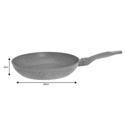Patelnia aluminium, szary marmurek, Ø28cm Klausber KB-7311
