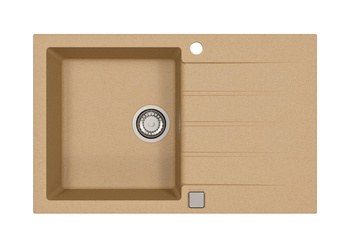 CADIT 20 kol. 55 BEŻOWY (790x500) zlew Granital 1 kom. z syfonem POP-UP 3 1/2" ALVEUS (1132024)