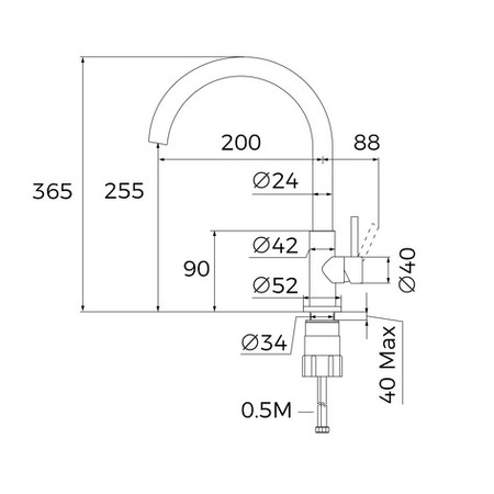 Bateria kuchenna UNI 9310 CZARNY MAT TEKA