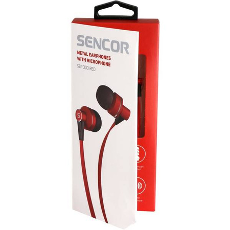 Słuchawki SEP 300 MIC RED  MET EARPHONES SENCOR