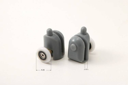 Rolki dolne wypinane do szyb 6 mm - FI 25 mm (XKCA1RU05) - Deante