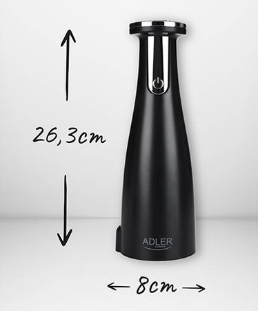 AD 4449 black Młynek do przypraw, soli i pieprzu - Zestaw 3 młynków  - USB