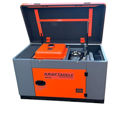 Agregat prądotwórczy jednofazowy DIESEL 12/13kW KD197 - KRAFT&DELE