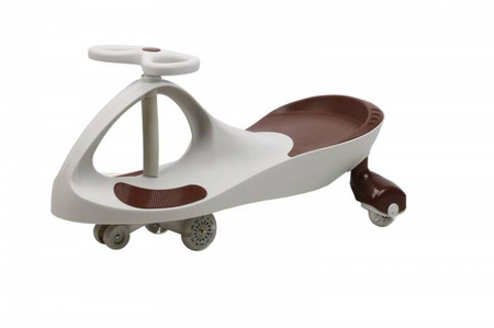 Jeździk Grawitacyjny Swing Car model 8097 Kauczukowe Koła LED szary-brąz