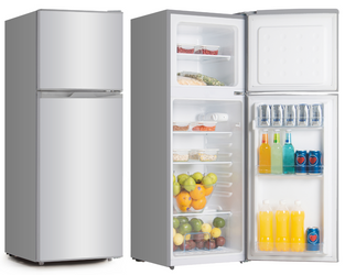 Lodówka 125 cm srebrna dwudrzwiowa Smith&Brown SFTF-111-SE3