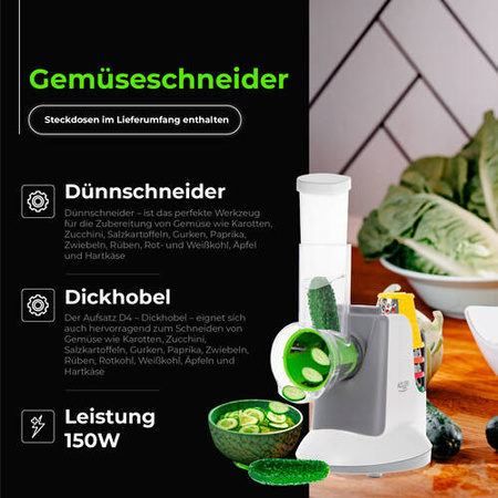 AD 4815 Szatkownica do warzyw z  5 nasadkami