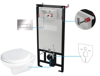 Zestaw WC podtynkowy 6 w 1 (CMOS6SPW) - Deante