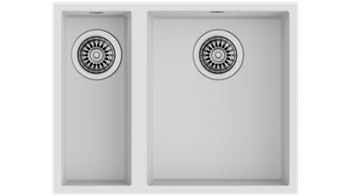 Zlewozmywak SQUARE 2B 560 TG ARKTYCZNY BIAŁY TEKA