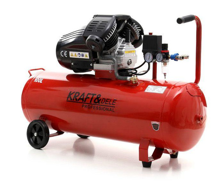 Kompresor olejowy 100L 2 Tłoki KD1480 + Separator - KRAFT&DELE