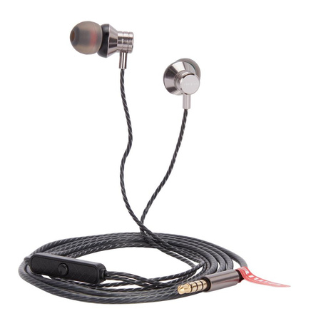 Słuchawki dokanałowe przewodowe AIWA ESTM-50SL srebrne (8435256897180) - AIWA