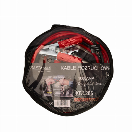 Kable rozruchowe 1000A 4,5m KD1285 - KRAFT&DELE