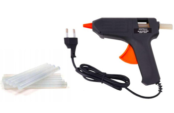 PISTOLET DO KLEJU NA GORĄCO 20W + 7 WKŁADÓW KD10351 - KRAFT&DELE