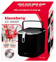 Kostkarka do lodu automatyczna, 100W, zbiornik 1,2l, panel LED, Klausberg, KB-7883 KB-7883