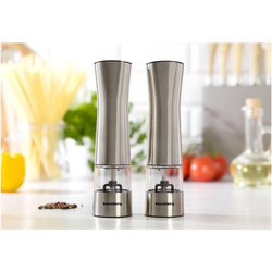 Młynki do soli i pieprzu, elektryczne, szare Klausber KB-7610