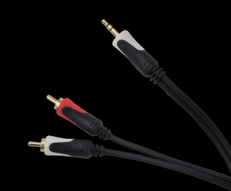 Kabel 3.5 wtyk stereo - 2RCA audio 10m Cabletech Basic Edition