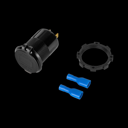 Ładowarka samochodowa USB+USB typu C z funkcją Quick Charge, Power Delivery i miernikiem napięcia 63W