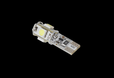Żarówka samochodowa LED T10 (Canbus) - 5x SMD5050, biała