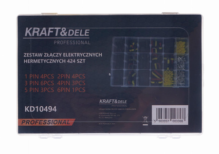 Złączki hermetyczne 424szt. KD10494 - KRAFT&DELE