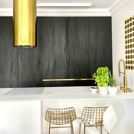 Okap kuchenny GLOBALO Cylindro Isola 39.7 Gold GLOBALO