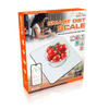 SMART DIET SCALE - Inteligentna waga kuchenna z aplikacją dietetyczną, iOS 8.0 oraz Android 4.4 i nowszymi. Hartowane szkło. wyświetlacz LCD, kompaktowe wymiary, dokładności do +/- 1g.
