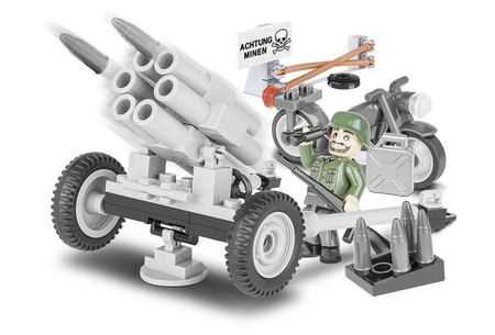 Klocki Armia Nebelwerfer 41-15 cm - wieloprowadnicowa wyrzutnia rakietowa, 80 elementów