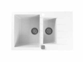 CADIT 70 kol. 11 BIAŁY (790x500) zlew Granital 1 kom. z syfonem POP-UP 3 1/2" ALVEUS (1131357)