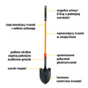 Szpadel z ostrą łyżką CAT K-Series Long Handle Round Point (0841308101002) - Cat