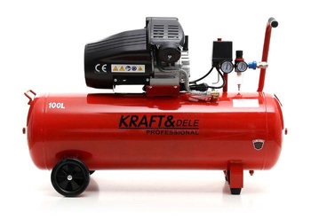 Kompresor olejowy 100L 2 Tłoki KD1480 + Separator - KRAFT&DELE
