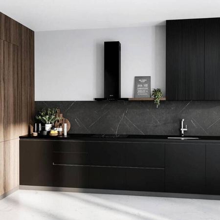 Okap kuchenny elka przyścienny czarny cichy  AVENTELIO 60.1 H2H BLACK