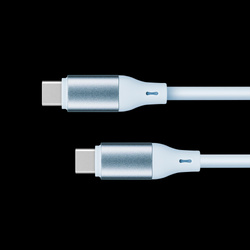 Kabel USB typu C - USB typu C 100 W 1 m silikonowy niebieski Kruger&Matz Basic