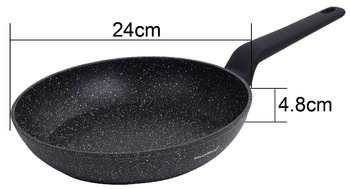 Patelnia, kolor czarny-marmurek, Ø24CM Klausber KB-7664